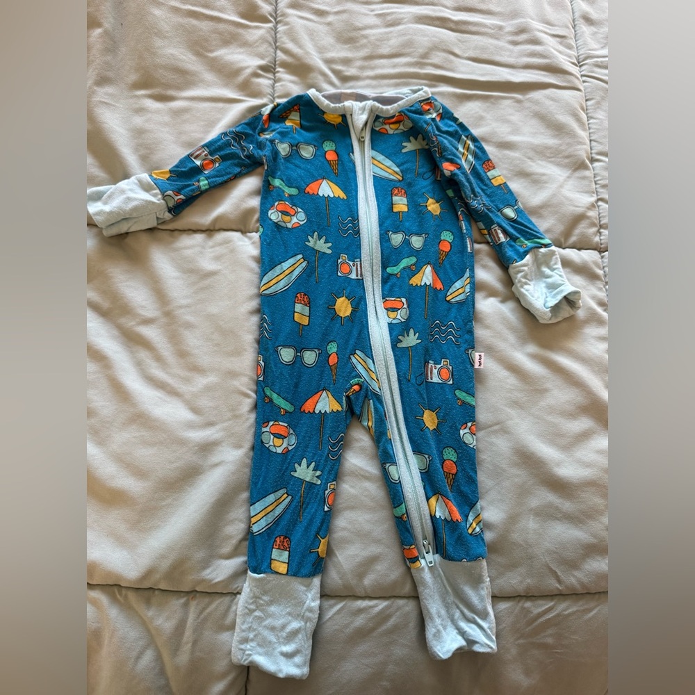 Little Sleepies Surf’s Up Zippy newborn